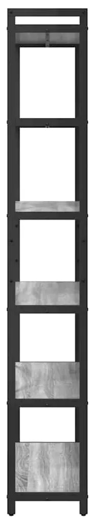 vidaXL Βιβλιοθήκη Γκρι sonoma 80 x 30 x 188 εκ Επεξεργασμένο ξύλο