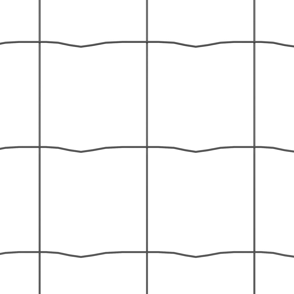 vidaXL Euro Fence Γκρι 0.6x10 μ. Σίδηρος