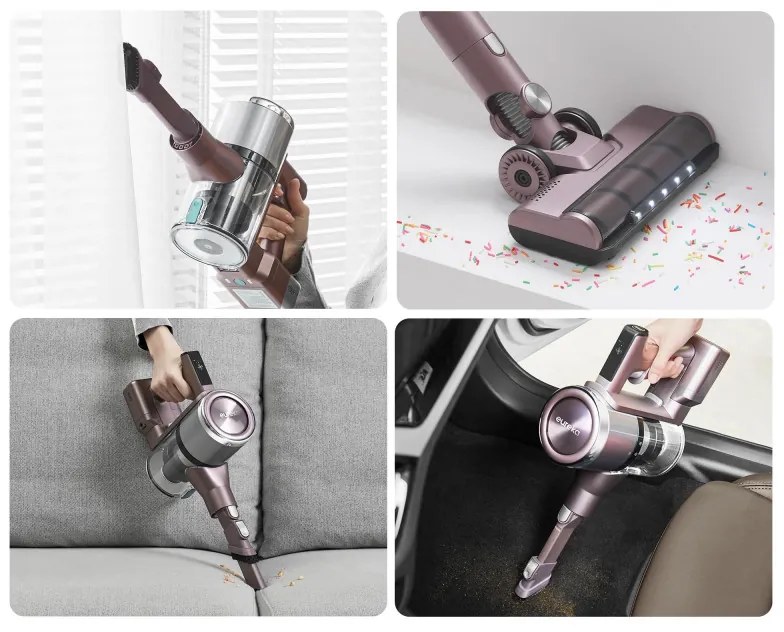 Προϊόν με ανοιχτή συσκευασία: Κάθετη ηλεκτρική σκούπα Eureka AK10 PRO, 450W, 29 kPa, 650 ml, 3 επίπεδα, 2500 mAh, Touch LED panel, HEPA, Μωβ