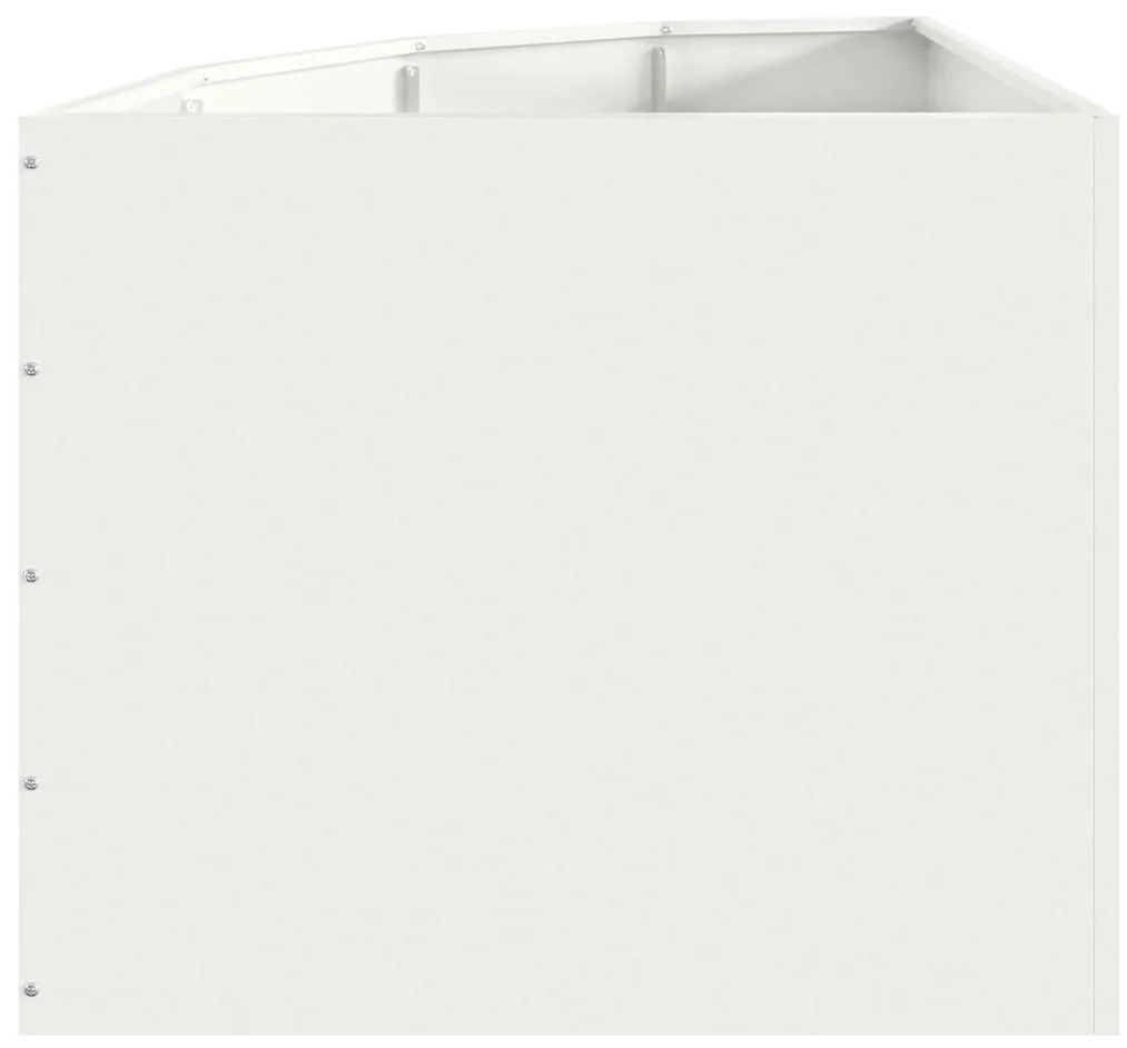 vidaXL Γωνιακό Ροδόδεντρο Λευκό 60 x 60 x 50 εκ Ατσάλι