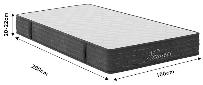 Στρώμα Nemesis pakoworld pocket spring roll pack διπλής όψης 20-22cm 100x200εκ