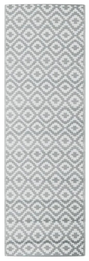 vidaXL Χαλί εξωτερικού χώρου ARAKIL γκρι 80x250 cm PP