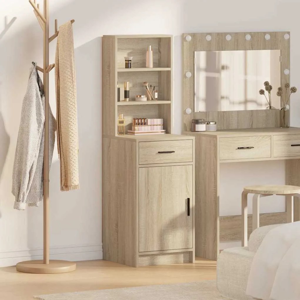 vidaXL Highboard Sonoma Δρυς 40 x 40.5 x 135 εκ. Επεξεργασμένο ξύλο