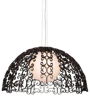 Κρεμαστό Φωτιστικό Οροφής 1xE27 Vintage Φ105cm Bale Homelighting -77-4032-Σκουριασμένο 77-4032