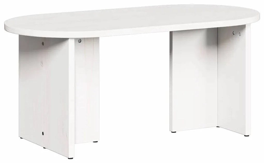 vidaXL Τραπεζάκι σαλονιού Λευκό 80 x 39.5 x 35 εκ. Μασίφ ξύλο πεύκου