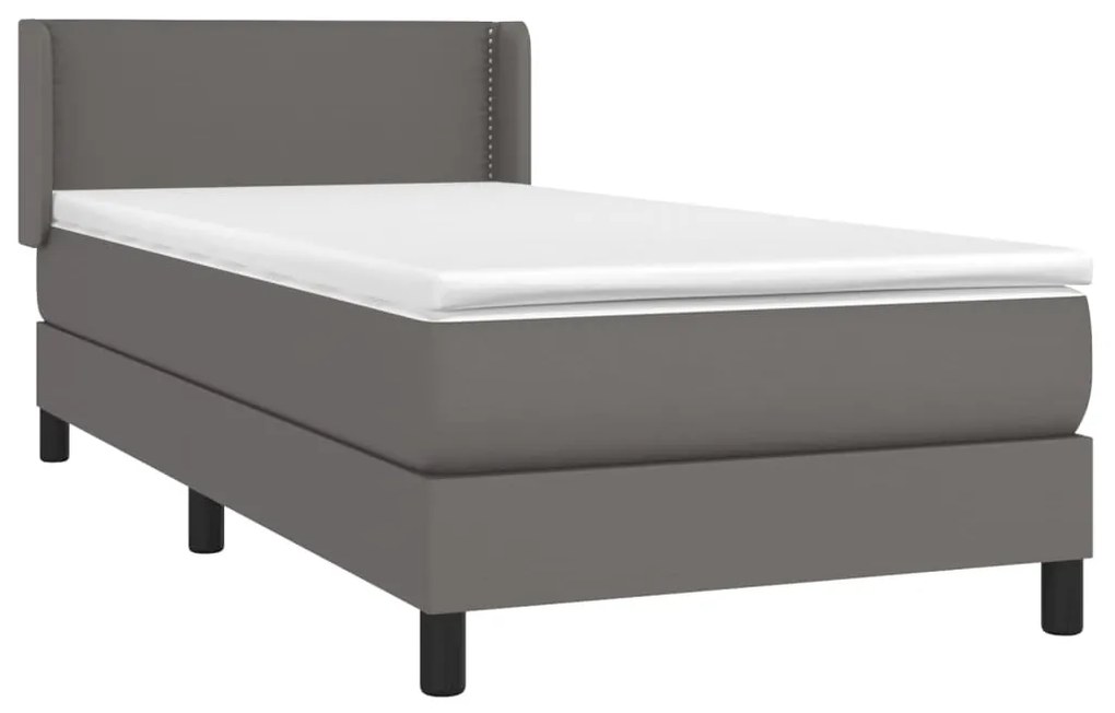 ΚΡΕΒΑΤΙ BOXSPRING ΜΕ ΣΤΡΩΜΑ ΓΚΡΙ 100X200ΕΚ. ΑΠΟ ΣΥΝΘΕΤΙΚΟ ΔΕΡΜΑ 3130707