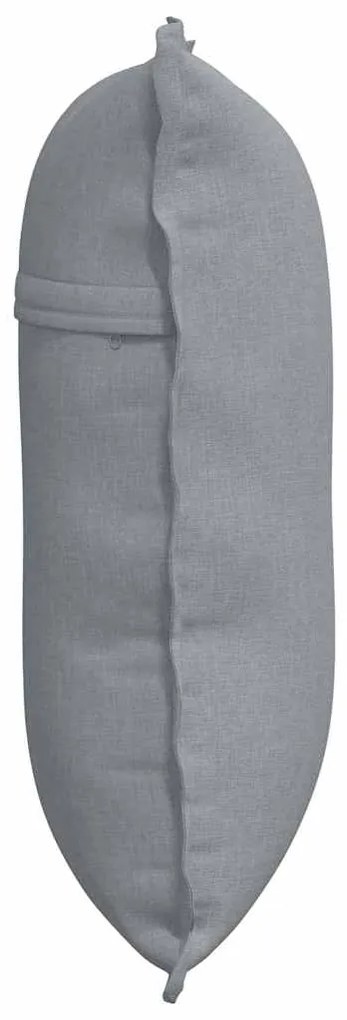 vidaXL Μαξιλάρι Πλάτης Ανοιχτό γκρι 60 x 19 x 50 εκ ύφασμα