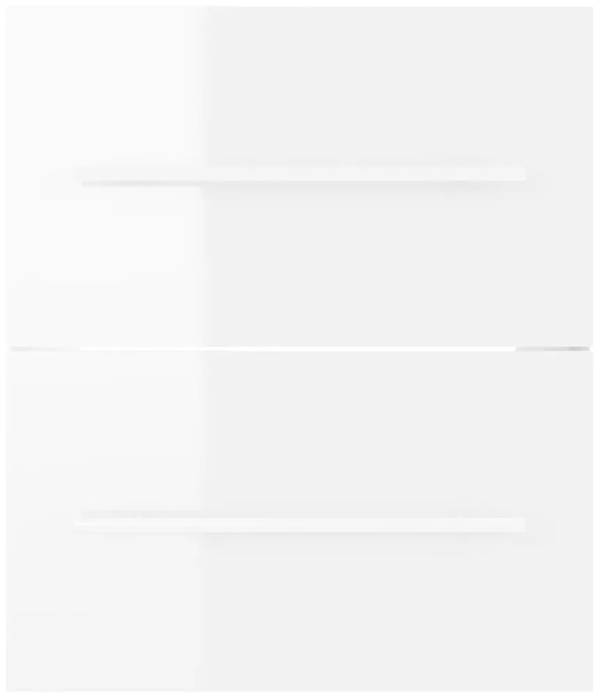 vidaXL Ντουλάπι Νιπτήρα Γυαλιστερό Λευκό 41x38,5x48 εκ. από Επεξ. Ξύλο