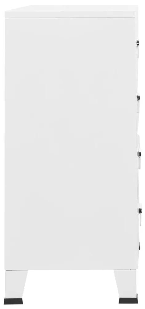 Συρταριέρα Βιομηχανική Λευκή  78 x 40 x 93 εκ. Μεταλλική - Λευκό