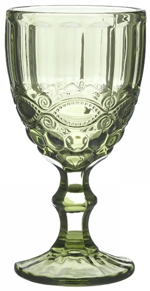 Σετ Ποτήρια Κρασιού από Γυαλί σε Πράσινο Χρώμα 300ml 6τμχ Click