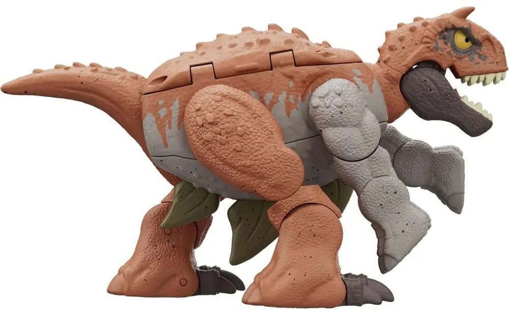 Φιγούρα Jurassic World HLP05 Fierce Changers Double Danger Carnotaurus Stegosaurus Brown Mattel