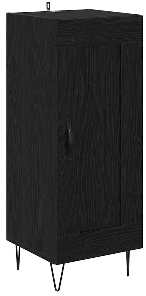 vidaXL Πλαϊνό γραφείο Μαύρη Οξυά 34,5 x 34 x 90 εκ.