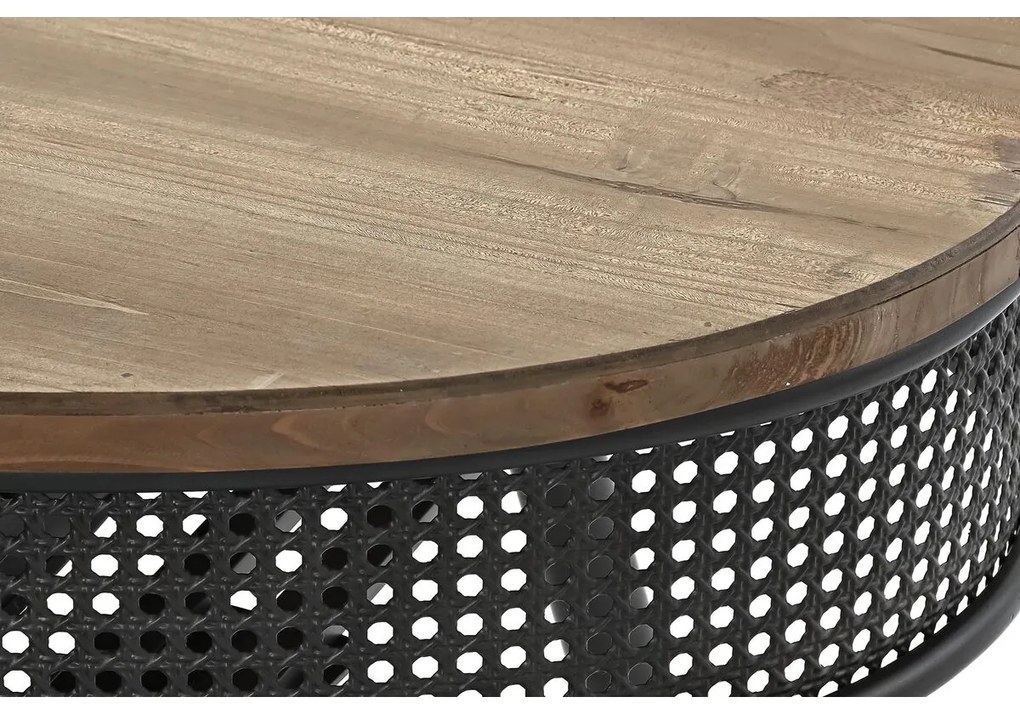 Τραπεζάκι Καφέ DKD Home Decor Καφέ Μαύρο Μέταλλο Έλατο 120 x 58 x 42 cm