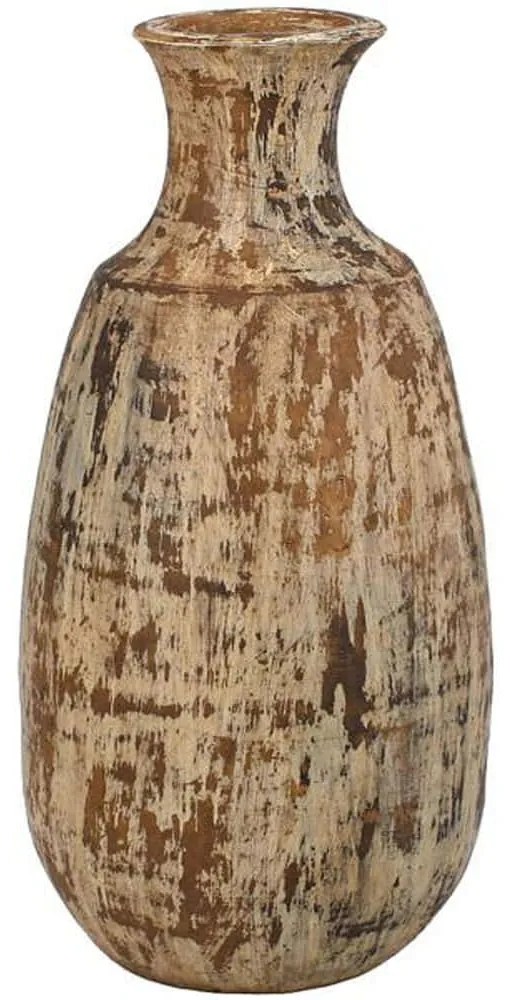 Βάζο 957-125-012 23x51cm Beige-Gold Κεραμικό