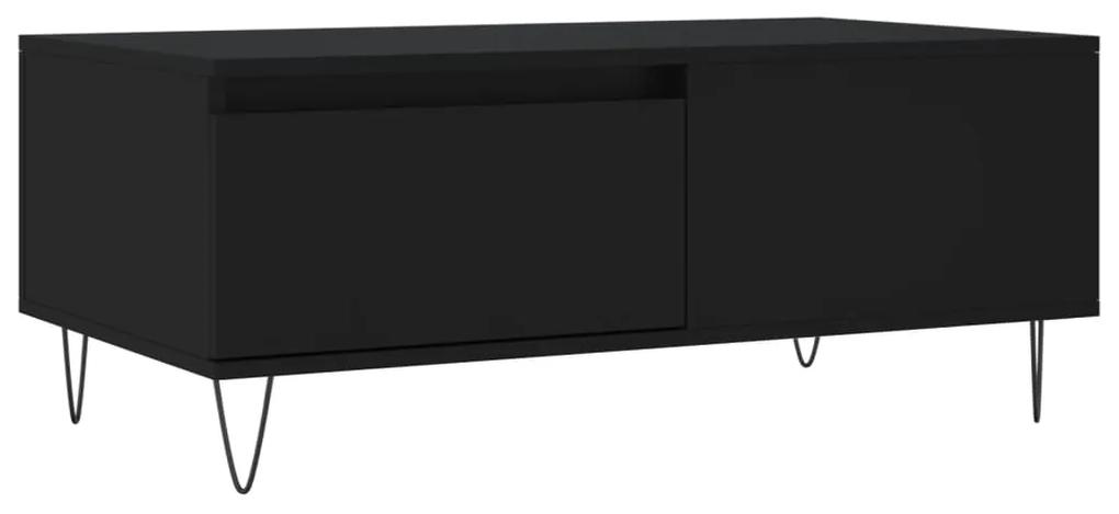 vidaXL Τραπεζάκι Σαλονιού Μαύρο 90x50x36,5 εκ. Επεξεργασμ. Ξύλο