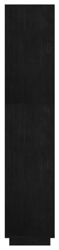 vidaXL Βιβλιοθήκη/Διαχωριστικό Χώρου Μαύρο 60x35x167 εκ. Μασίφ Πεύκο