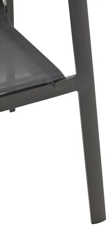 Καρέκλα - Πολυθρόνα κήπου Dashiell αλουμίνιο μαύρο textilene μαύρο 71x58x94 εκ. 71x58x94 εκ.