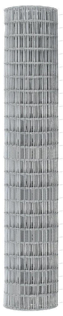 vidaXL Euro Fence με 7 Φλαντζωτούς Πόλους 1.5x10 m Γαλβανισμένος Χάλυβας