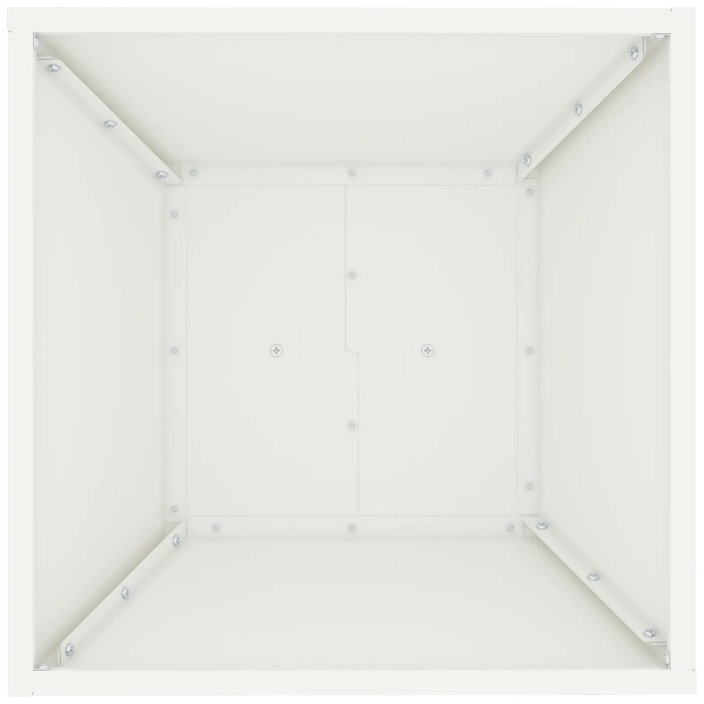 vidaXL Βάση Φυτών Λευκή Μέταλλο 40 x 40 x 101 εκ. Διακοσμητικά Ένθετα
