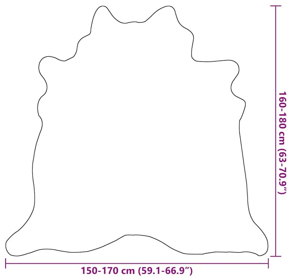 Χαλί Μπεζ 150 x 170 εκ. από Γνήσιο Δέρμα Αγελάδας - Μπεζ