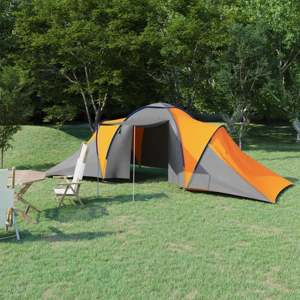Σκηνή Camping 6 Ατόμων Γκρι / Πορτοκαλί - Γκρι