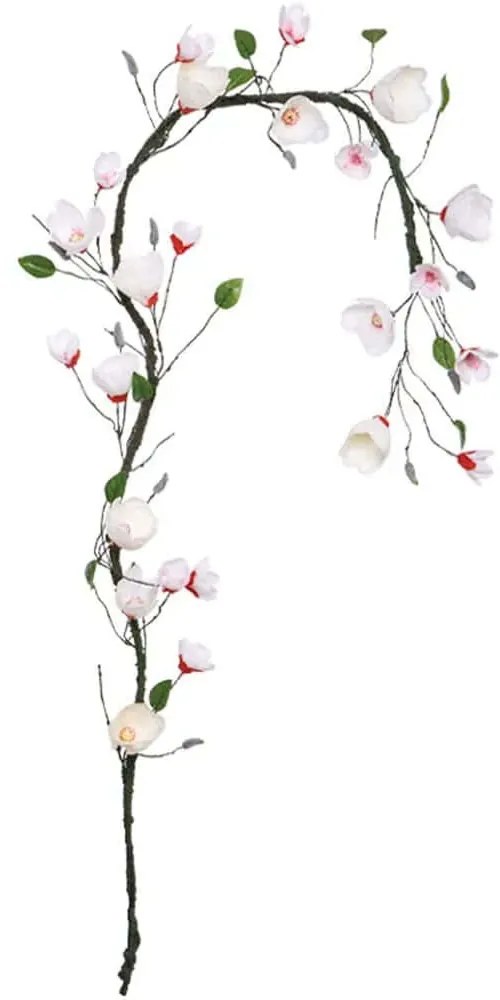 Τεχνητή Γιρλάντα Μανώλια 00-40008-1 240cm Multi-White Marhome Συνθετικό Υλικό