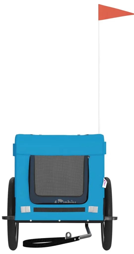 vidaXL Τρέιλερ Ποδηλάτου Κατοικίδιων Μπλε/Μαύρο Ύφασμα Oxford/Σίδηρος