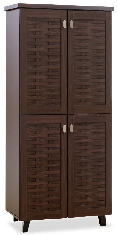 Intrahome Παπουτσοθήκη-ντουλάπα ATLASA Intrahome 24 ζεύγων χρώμα καρυδί 78x40x170,5εκ | SKU: INTRAPA-150111110