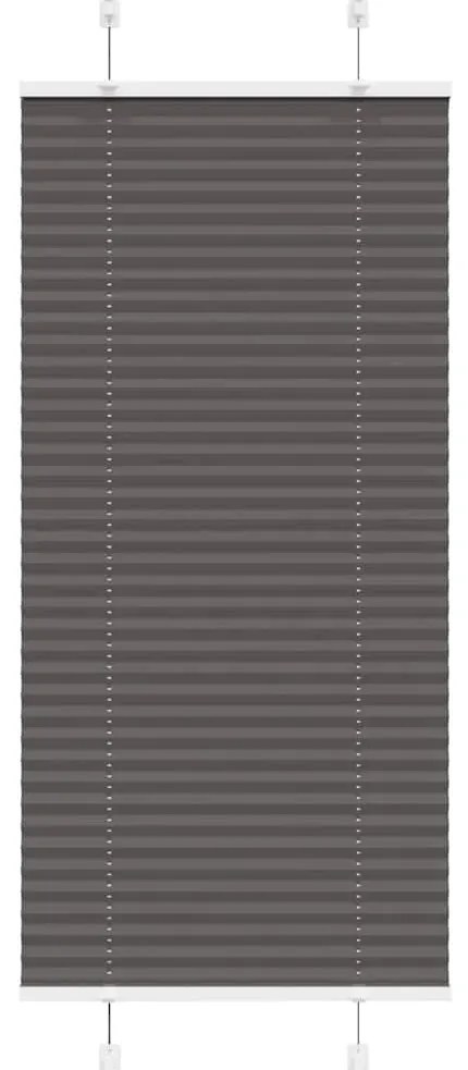 vidaXL Πλισέ περσίδα Μαύρο 65x150 cm Πλάτος υφάσματος 64,4 cm