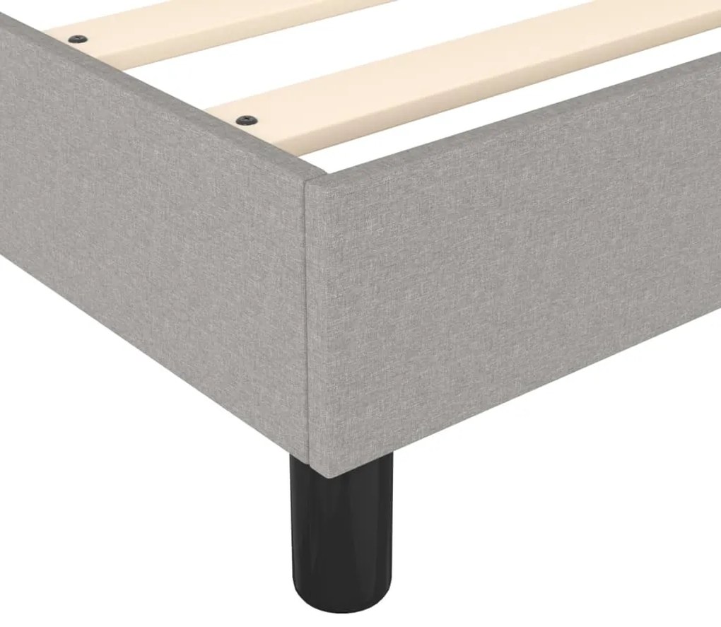vidaXL Κρεβάτι Boxspring με Στρώμα Ανοιχτό Γκρι 120x200 εκ. Υφασμάτινο