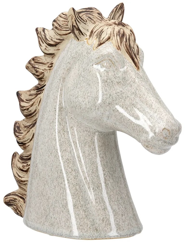 Sculpture Horse Ceramic Beige 19X9X20Cm 19X9X20Cm-05161430