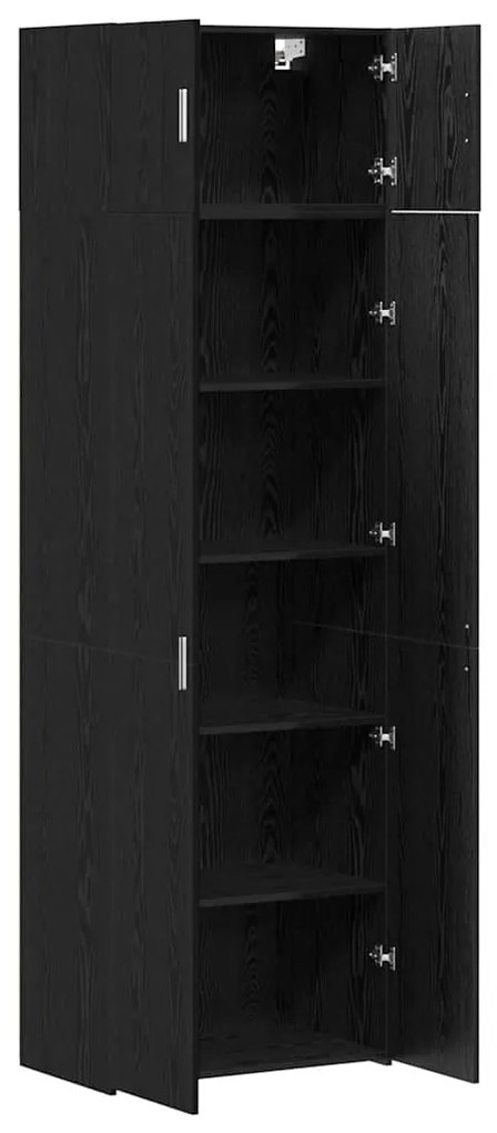 vidaXL Ντουλάπι αποθήκευσης Μαύρη δρυς 70 x 42.5 x 225 εκ