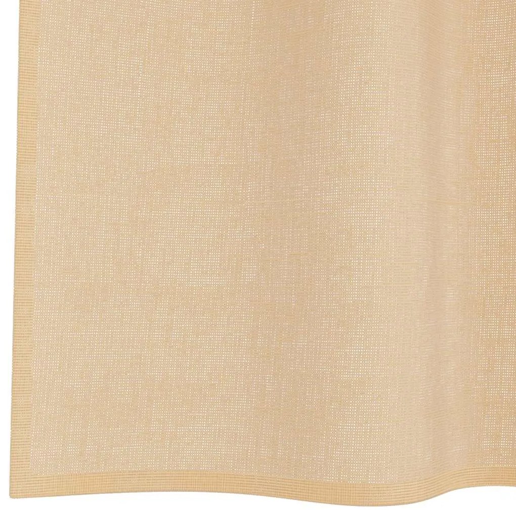 vidaXL Κουρτίνες Voile με βρόχους 2 τεμάχια Άμμος 140x140 cm