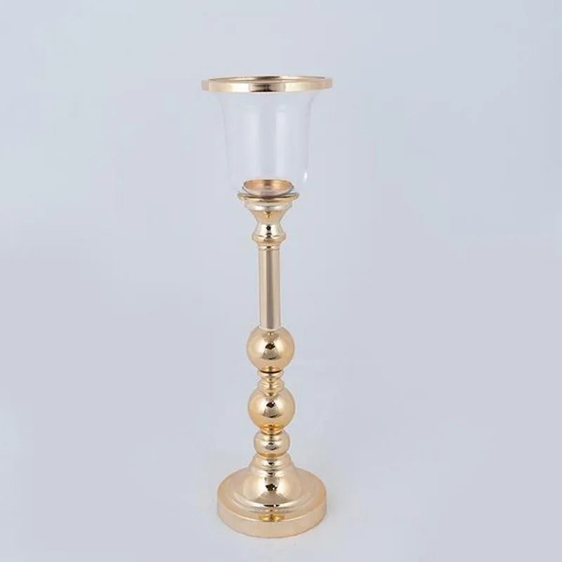 Κηροπήγιο Μεταλλικό 752-24085 15x54cm Gold Estheti Home Metal