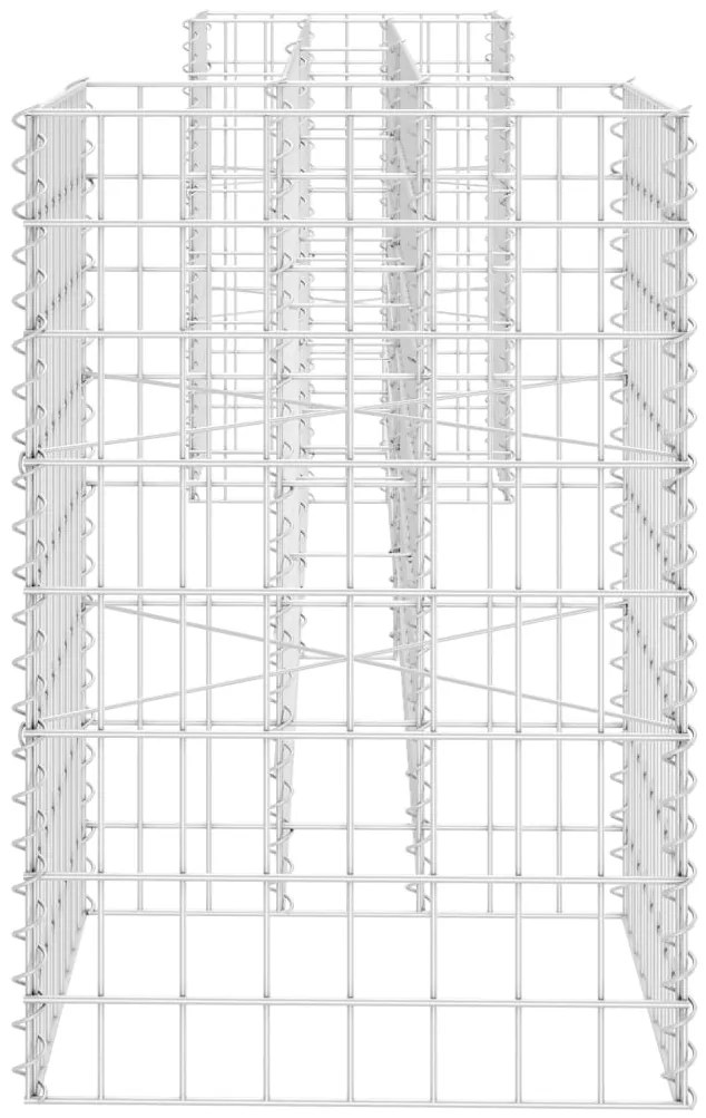 vidaXL Συρματοκιβώτιο Γλάστρα Σχήμα «Η» 260x40x60 εκ. Ατσάλινο Σύρμα