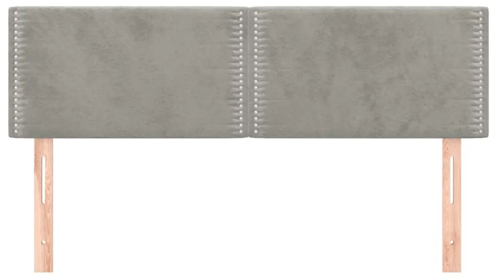vidaXL Κεφαλάρια Κρεβατιού 2 τεμ. Αν. Γκρι 72x5x78/88 εκ. Βελούδινα