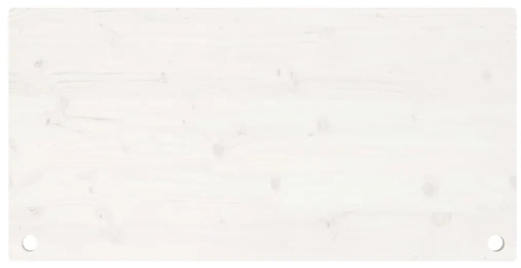 Επιφάνεια Γραφείου Λευκή 100x50x2,5 εκ. από Μασίφ Ξύλο Πεύκου - Λευκό