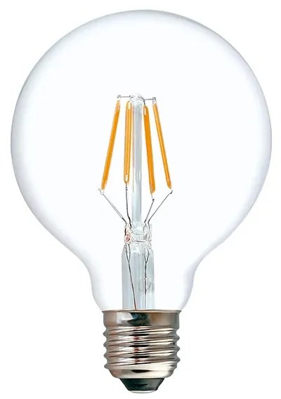 Λαμπτήρας LED G80 Bulb pakoworld 4W E27 3000K 200-220V clear - 342-000069