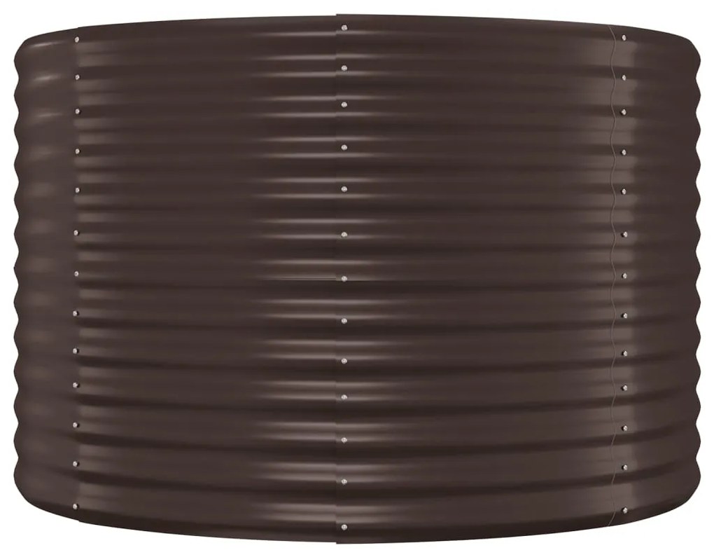 vidaXL Ζαρντινιέρα Καφέ 249x100x68εκ Γαλβανισμένος χάλυβας