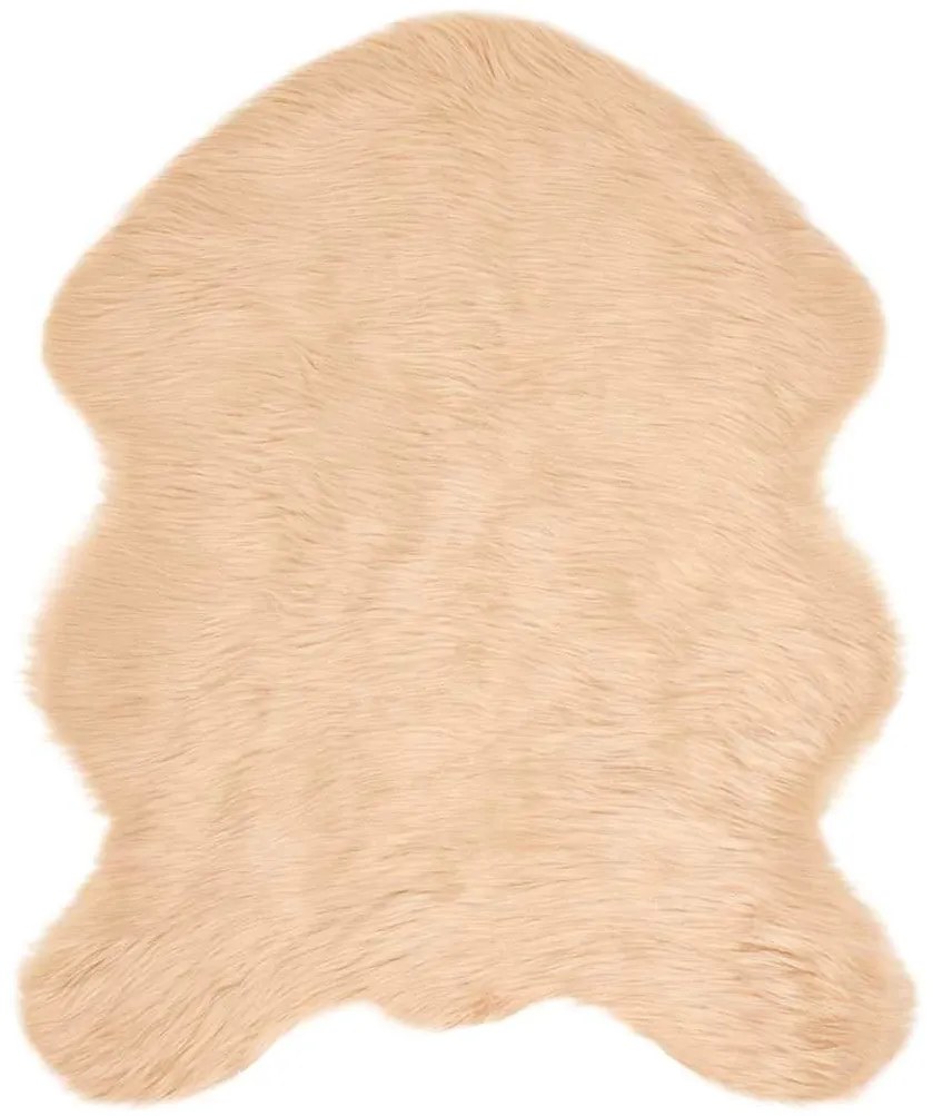 vidaXL Ψεύτικο Δέρμα Προβάτου Χαλί Tafalla Μπεζ 50 x 80 cm Πολυεστέρας