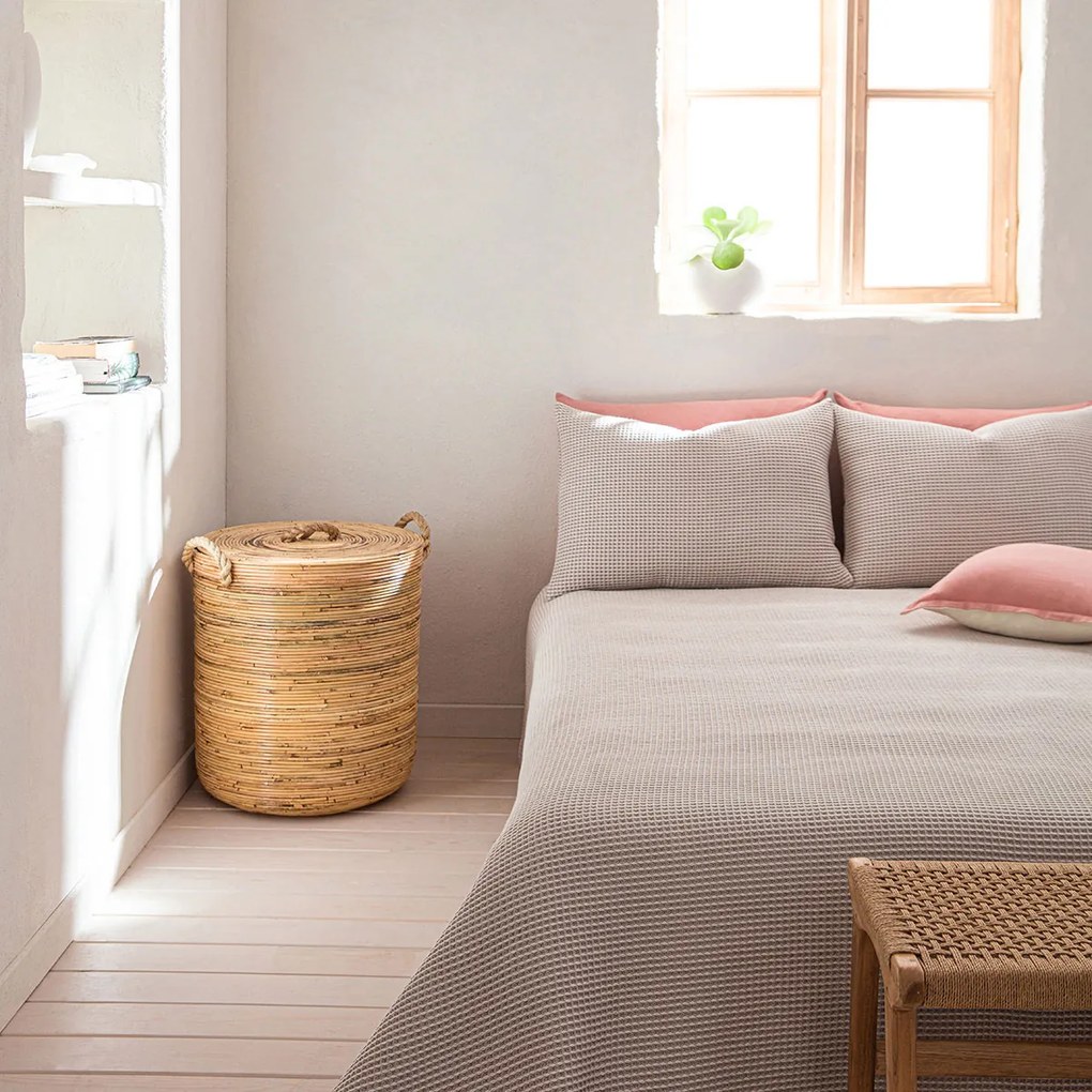 Κουβέρτα Πικέ Μονή (170x230) Gofis Home Beehive Sand 571/21