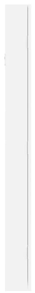 Έπιπλο Κοσμημάτων με Καθρέφτη Επιτοίχιο Λευκό 37,5x10x106 εκ. - Λευκό