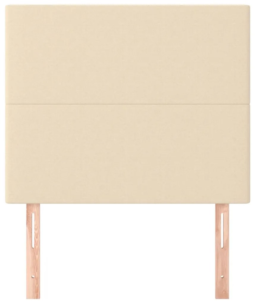 vidaXL Κεφαλάρι Κρεμ 80x5x118/128 εκ. Ύφασμα