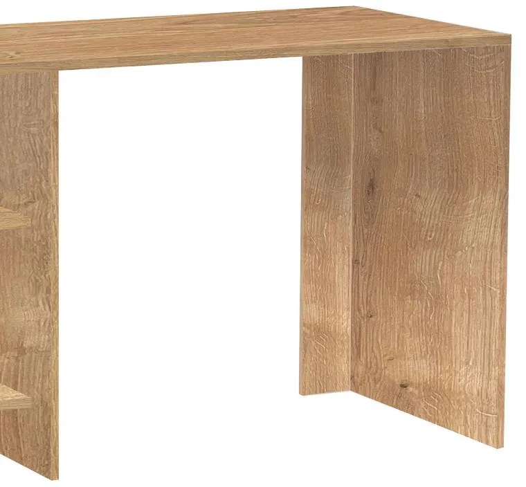 Γραφείο με ραφιέρα Kely σε φυσική-λευκή απόχρωση 113x55x74εκ 113x55x74 εκ.