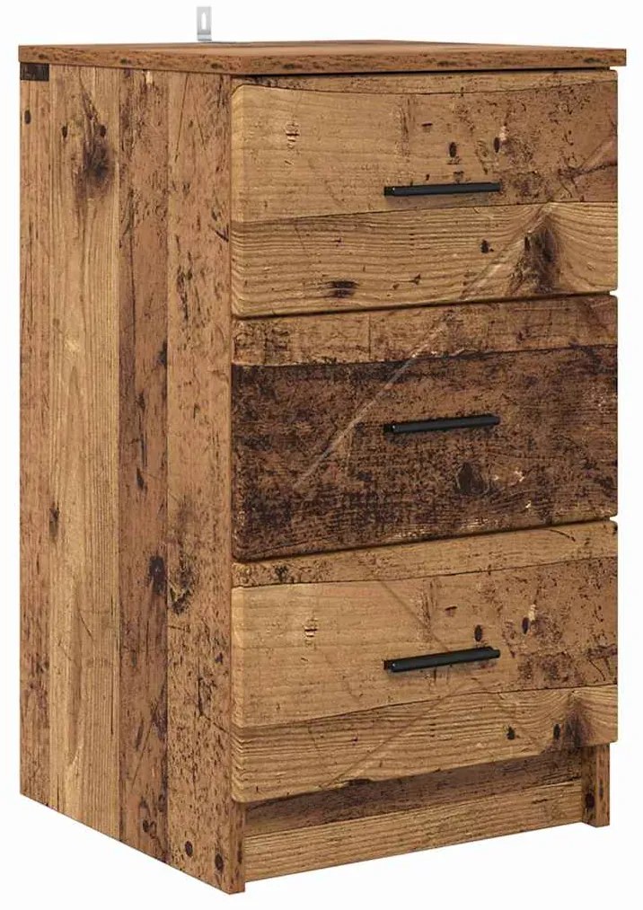vidaXL Κομοδίνο Παλαιό ξύλο 38 x 38 x 66 εκ Επεξεργασμένο ξύλο