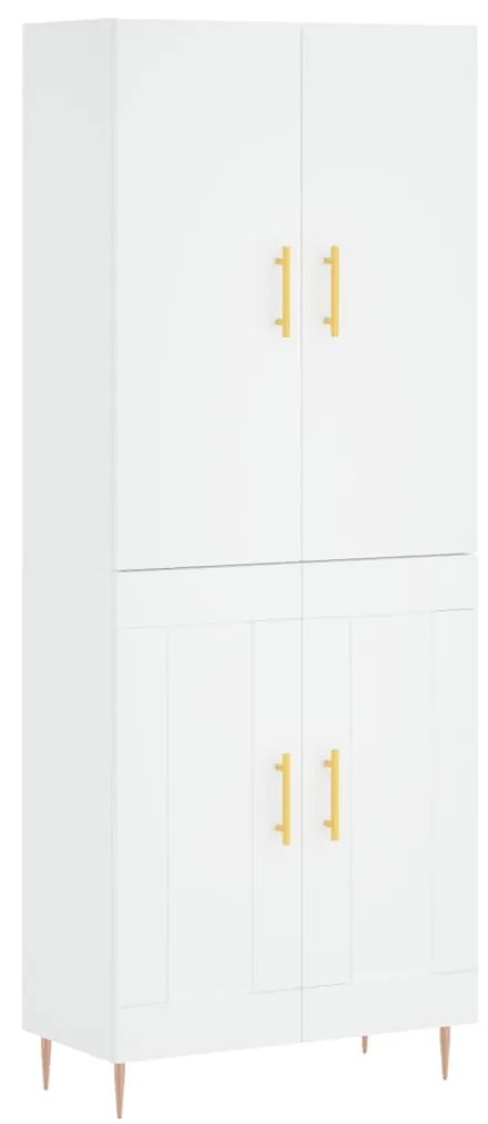 vidaXL Ντουλάπι Λευκό 69,5x34x180 εκ. από Επεξεργασμένο Ξύλο