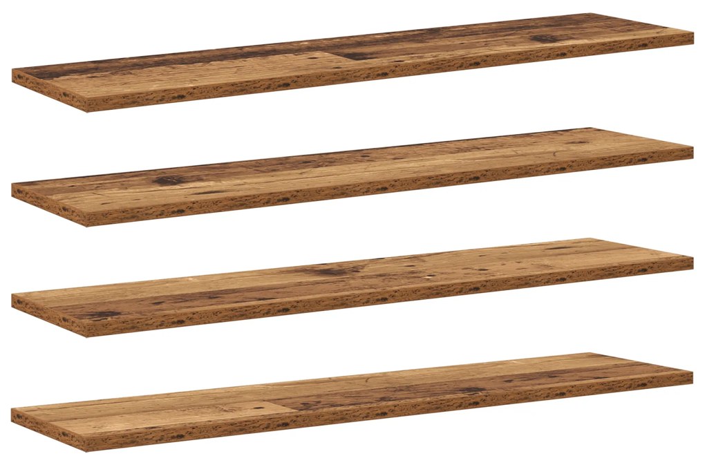 vidaXL Δίσκος Βιβλιοθήκης 4 pcs Καφέ 100 x 40 x 1.5 εκ. Μοριοσανίδα