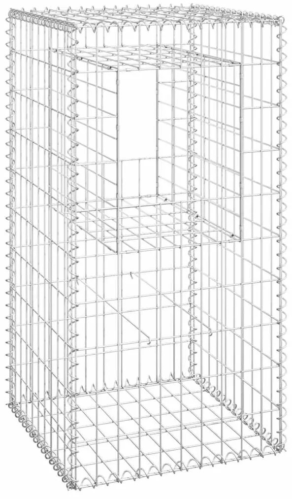 vidaXL Συρματοκιβώτια Στύλοι 2 τεμ. 50 x 50 x 100 εκ. Σιδερένιοι