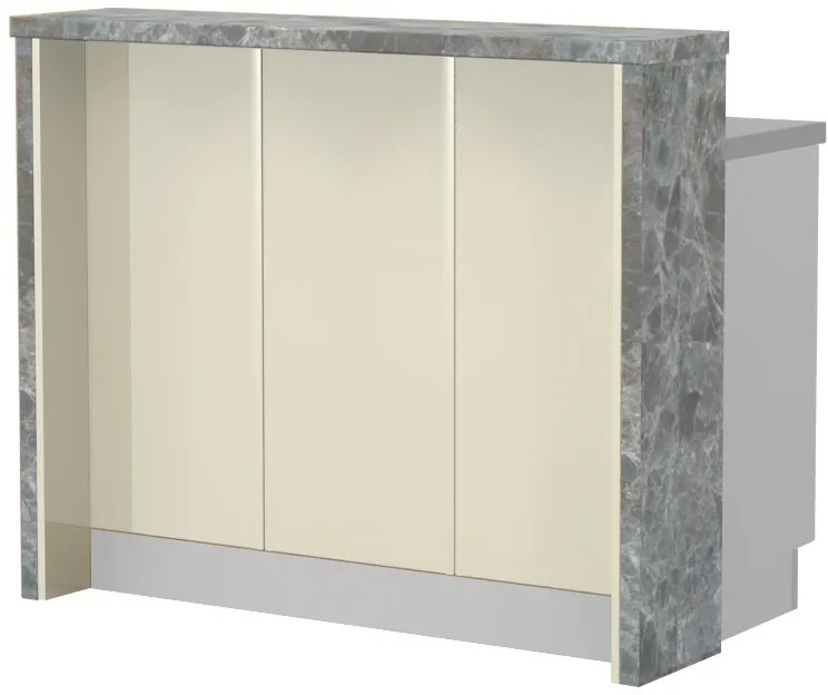 Πάγκος νησίδας Modena-Μήκος: 120 εκ.-Μπεζ-Siena Marble