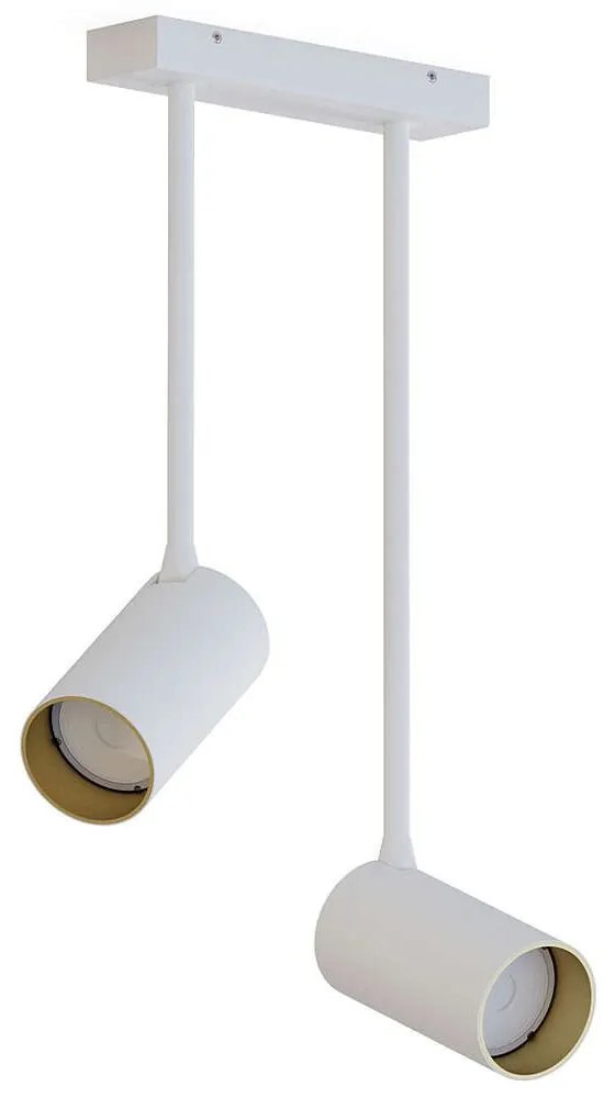 Φωτιστικό Οροφής - Σποτ Mono Long 7672 2xGU10 10W White-Gold Nowodvorski Metal, Plastic